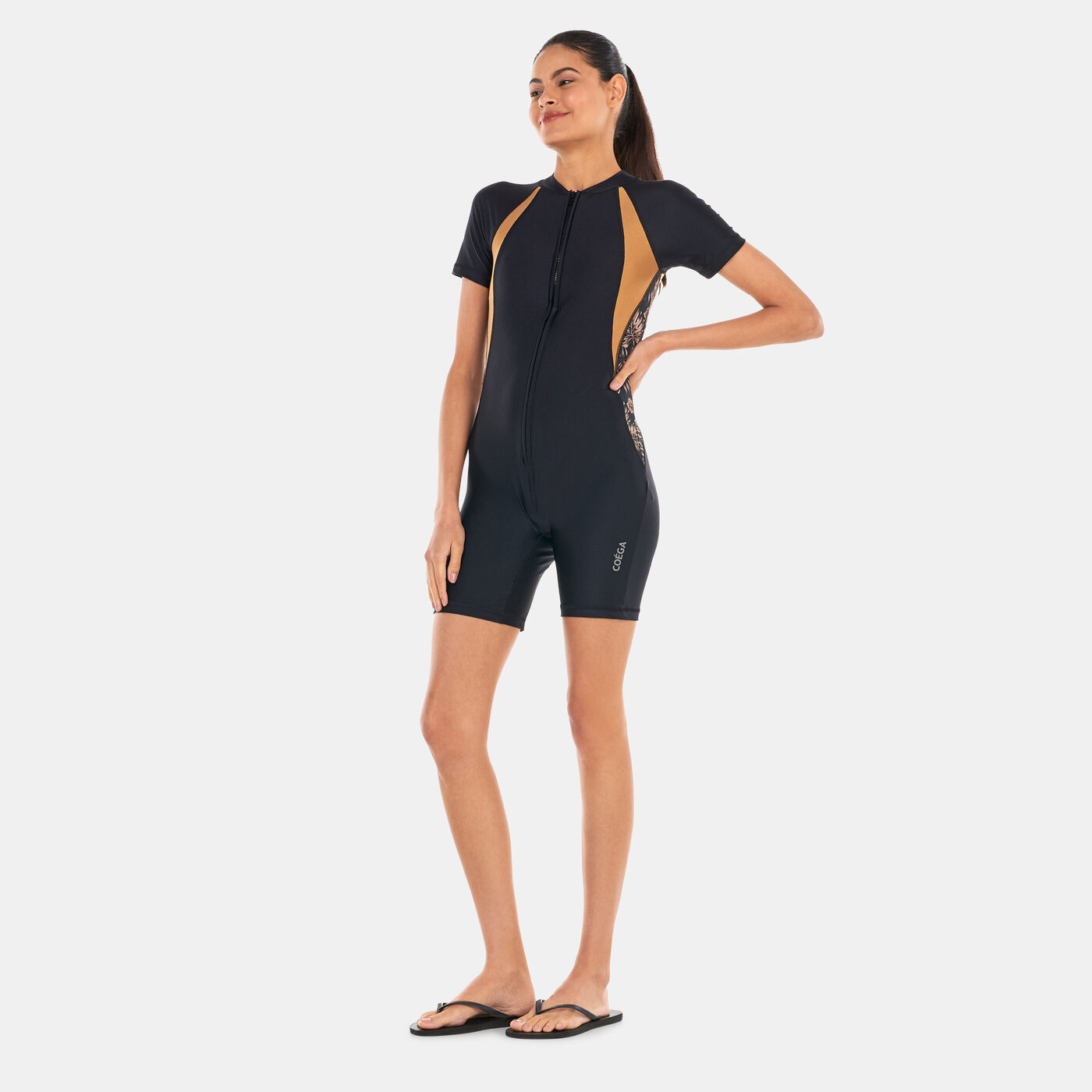 Women's Short Allover Print SlimKini Swimsuit