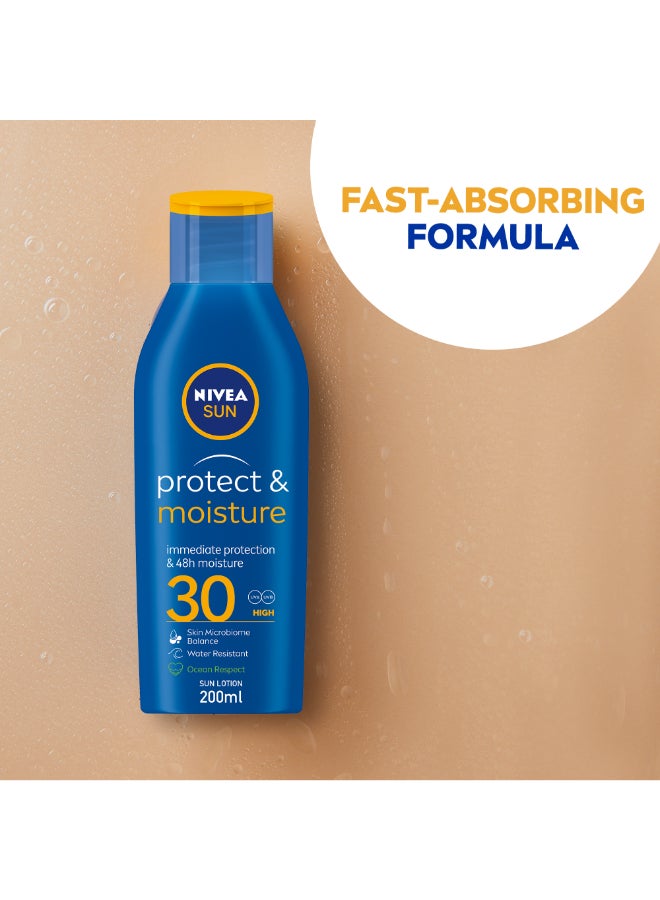 SUN Protect & Moisture Sun Lotion, UVA & UVB Protection, SPF 30 200ml