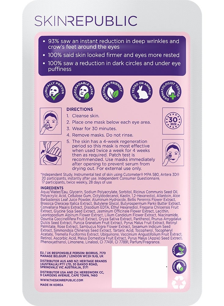 Retinol Hydrogel Under Eye Patches (9 Pairs) – Under Eye Masks with Niacinamide & Vitamin B5, Reduces Wrinkles, Crow’s Feet, Puffiness & Dark Circles, Hydrates, Brightens & Soothes Skin