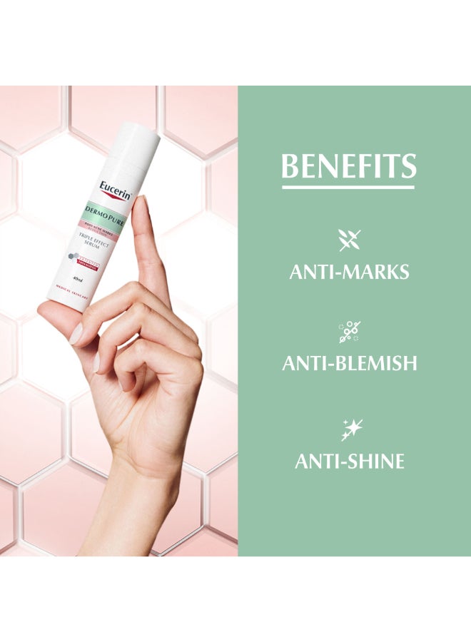 DermoPurifyer Oil Control Triple Effect Face Serum Acid Long-Lasting Matte Finish, 40ml