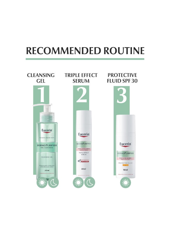 DermoPurifyer Oil Control Triple Effect Face Serum Acid Long-Lasting Matte Finish, 40ml