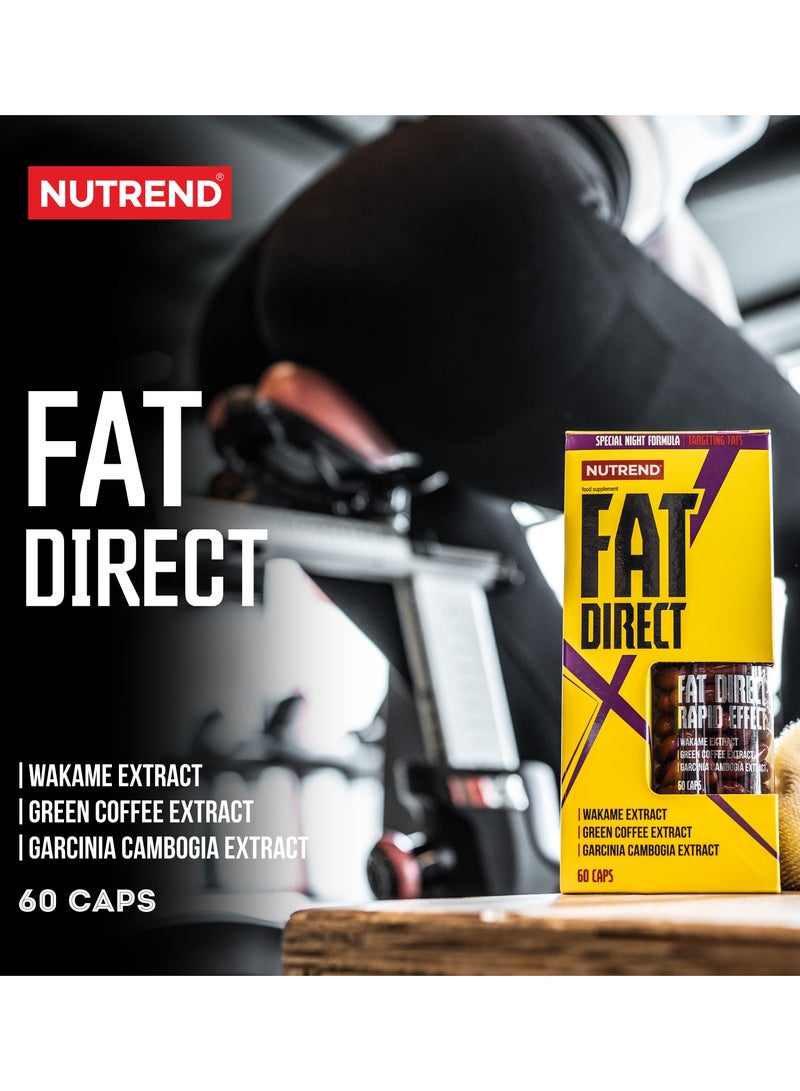 Fat Direct 60 Capsule, No Flavour, Night Fat Burner, Natural Extracts for Fat Reduction