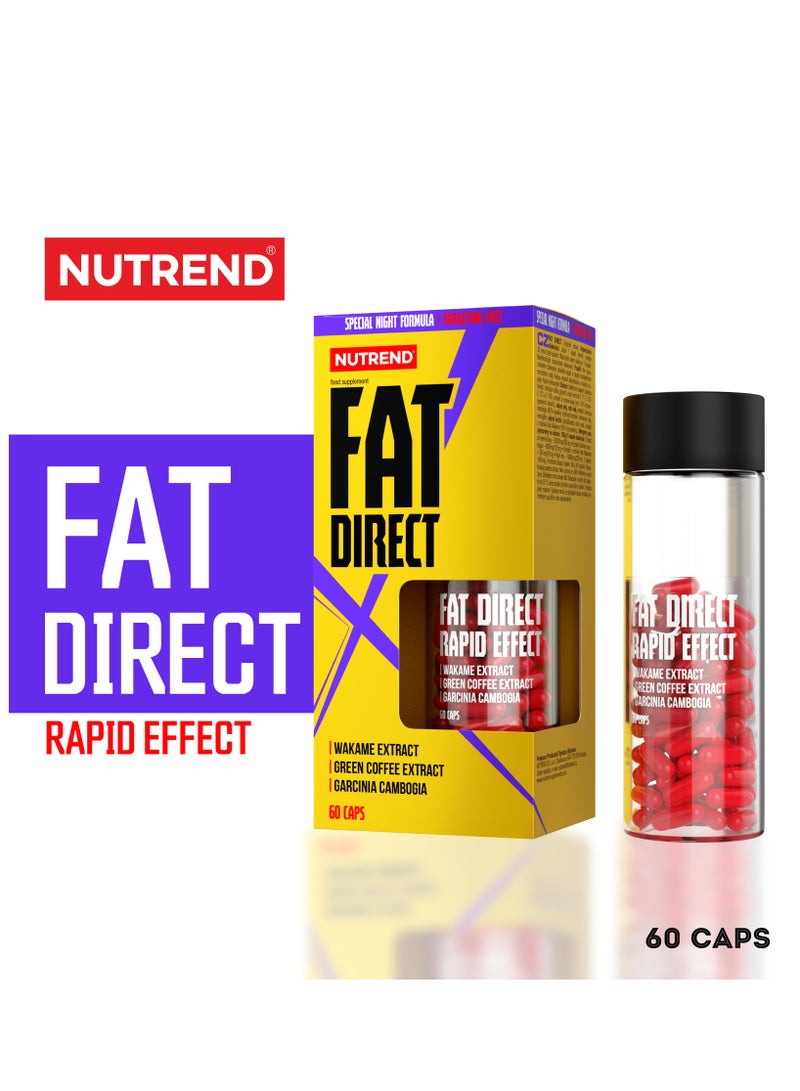 Fat Direct 60 Capsule, No Flavour, Night Fat Burner, Natural Extracts for Fat Reduction