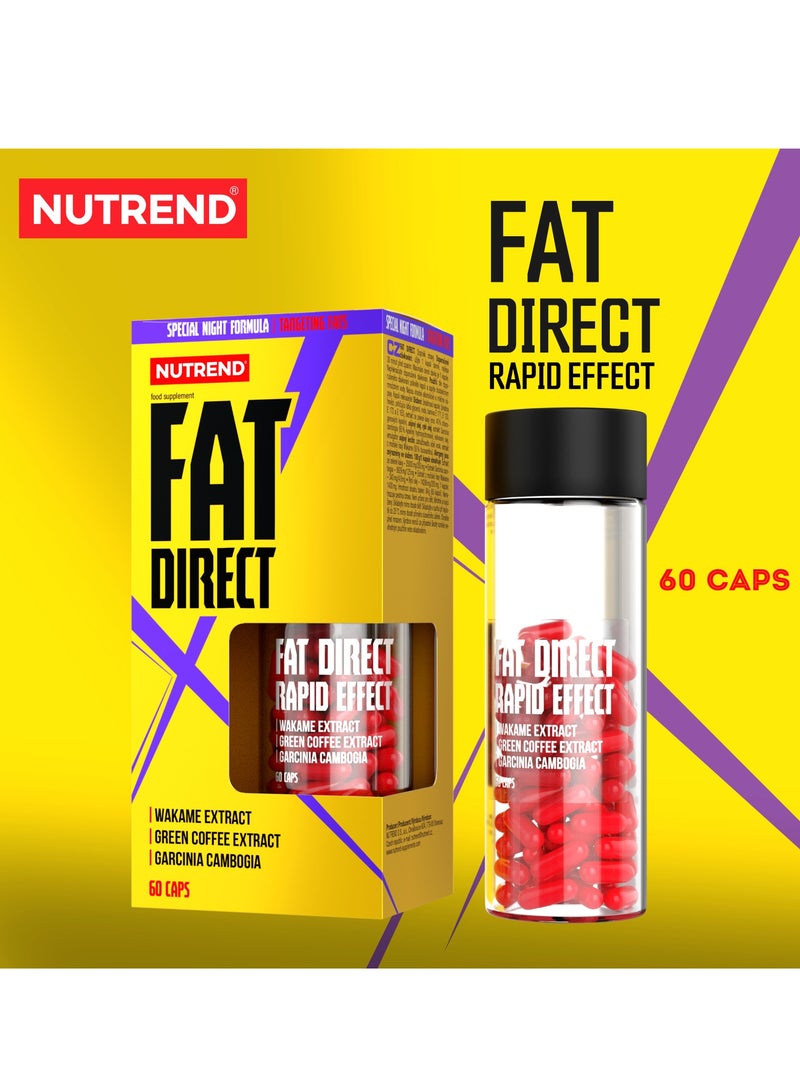 Fat Direct 60 Capsule, No Flavour, Night Fat Burner, Natural Extracts for Fat Reduction