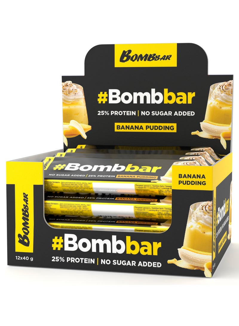 Chocolate Covered Protein Bar with Banana Pudding Flavor 12x40g