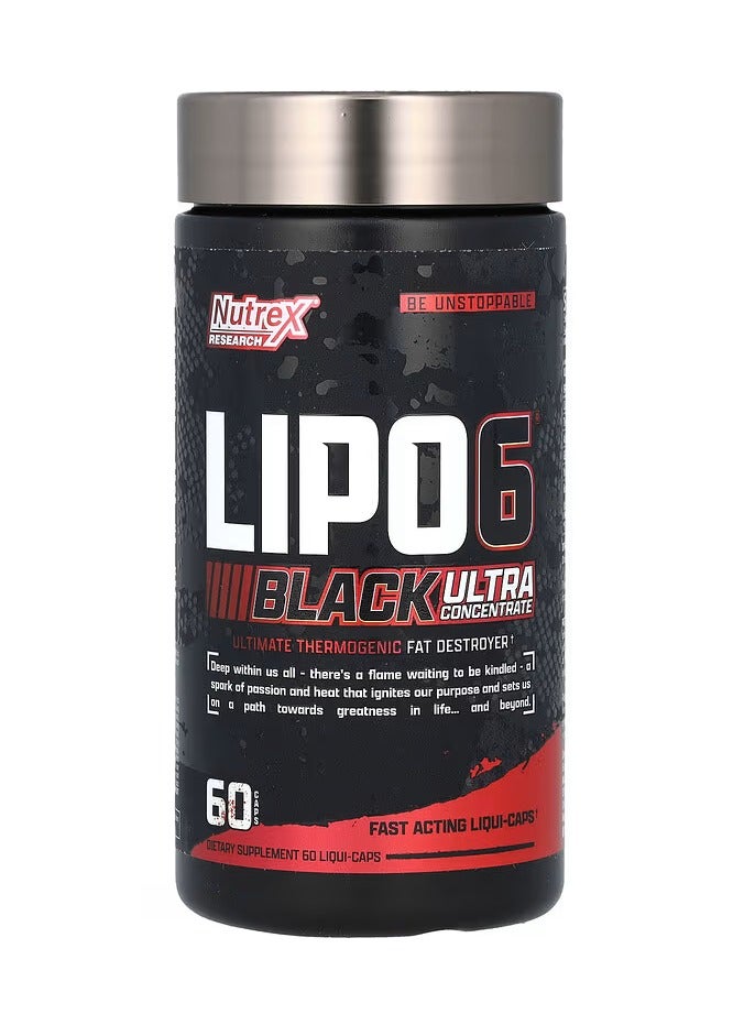 Lipo-6 Black Ultra Concentrated Fat Destroyer 60 Capsules