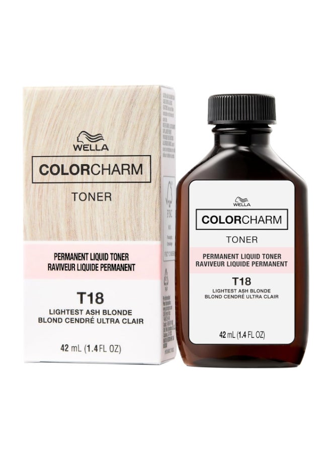 Colour Charm Liquid Hair Toner T18 Lightest Ash Blonde 42ml