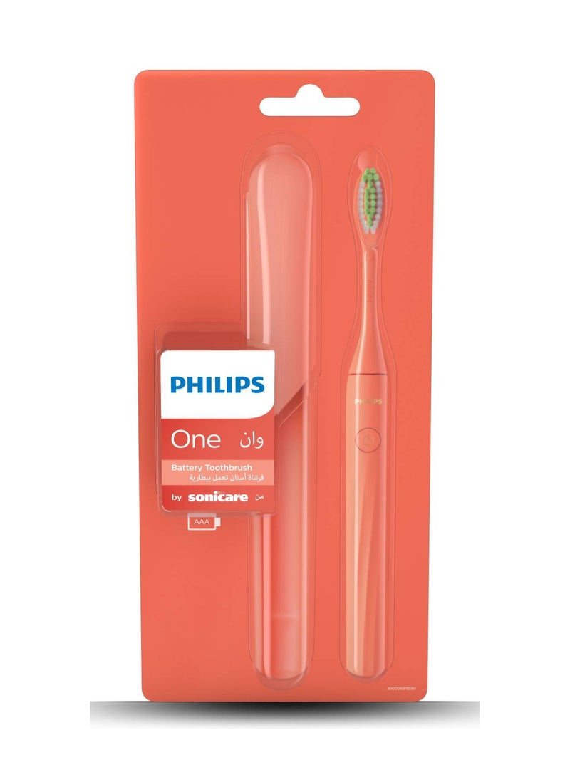 Philips One by Sonicare Battery Toothbrush Miami Coral HY1100/01