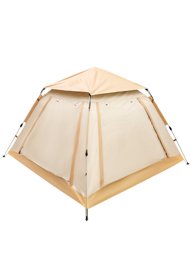 Easy Setup Pop Up Camping Tent-Double Layered D210 Polyester with Anti-UV Coating, Dust and Wind Proof, 240L x 240W x 155H cm, 4.5kg, Water-Proof, Automatic
