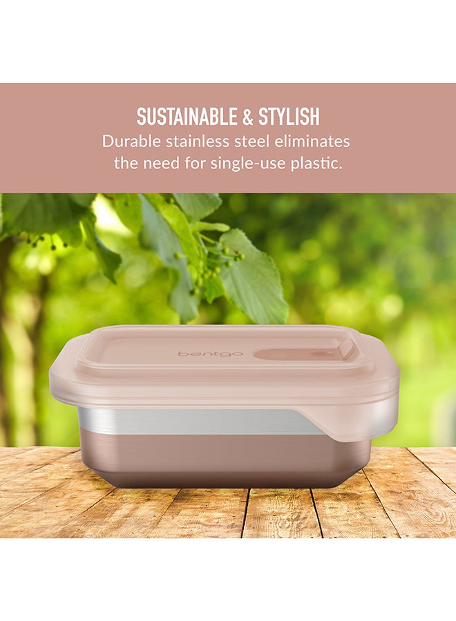 Microsteel Food Container 500 ML - Rose