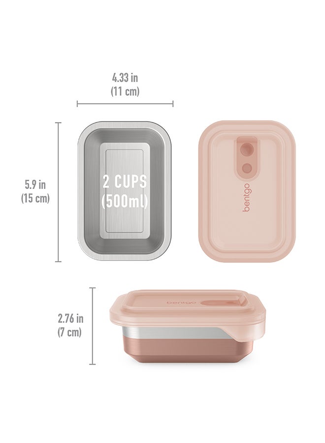 Microsteel Food Container 500 ML - Rose