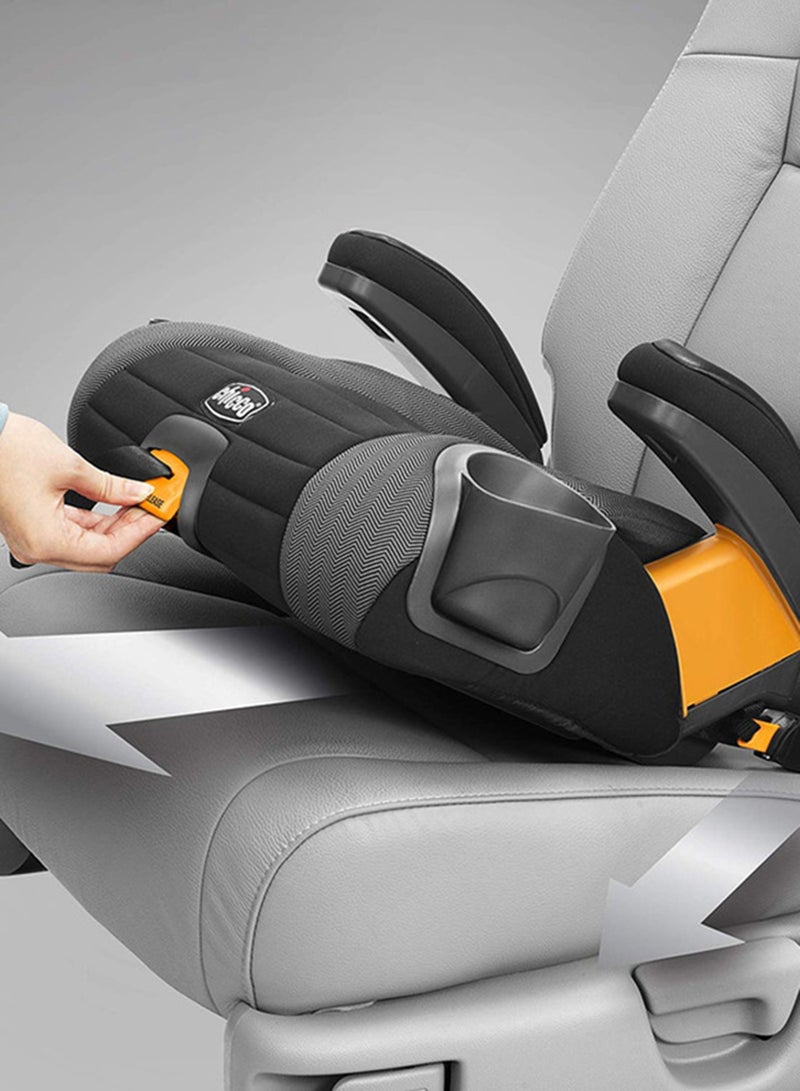 GoFit Plus Booster Car Seat For 4 Years To 10 Years Old - Iron
