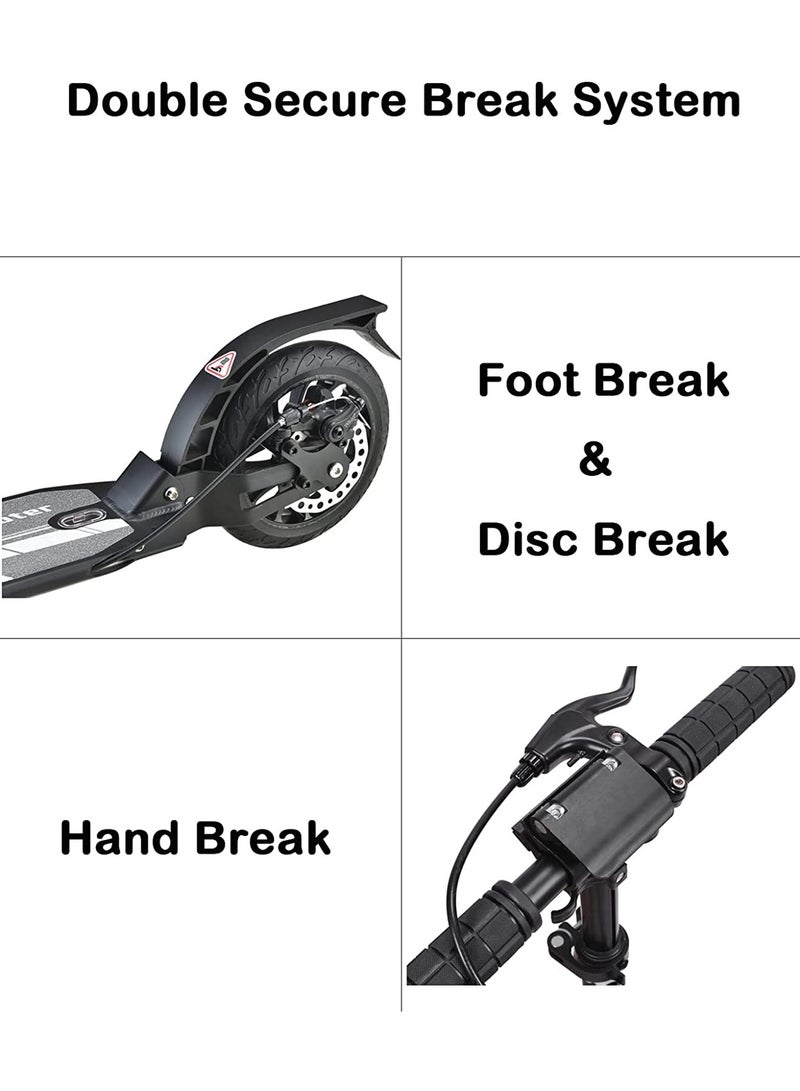Adult Kick Scooter All Aluminum Body All Terrain Rubber Wheel For Teenagers and Adults (Blue)