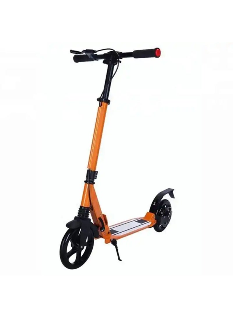Adult Kick Scooter All Aluminum Body All Terrain Rubber Wheel For Teenagers and Adults (Blue)