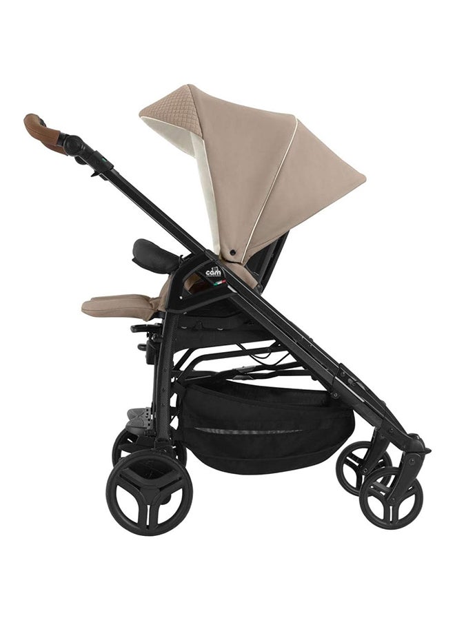 Baby Travel System, Comby Family Tris - T787 - From 0 To 4 Years Old, 22 Kg, Spacious And Deeper Carrycot, Rocking Function, Aluminium Frame, Portable And Compact Folding, Made In Italy