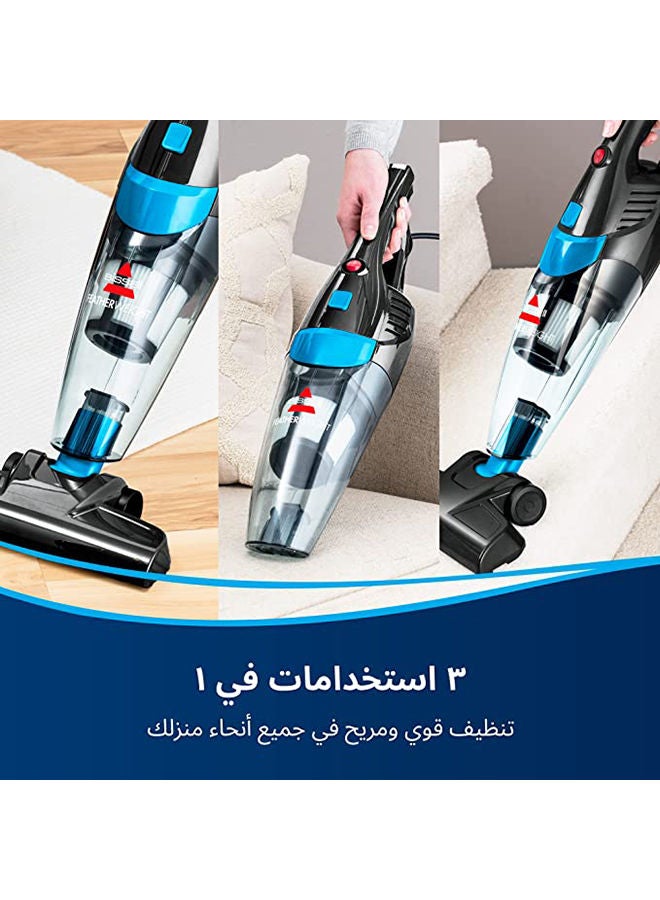 2-in-1 multi-purpose vacuum cleaner for carpets, hard floors and stairs 0.5 L 450 W 2024E Black/Titanium/Blue