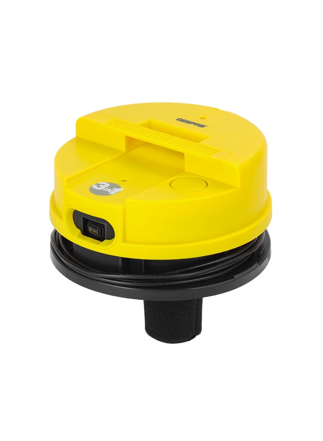 Wet and Dry Stainless Steel Vacuum Cleaner with Elegant Body, Adjustable Suction on Handle / Power Rating : AC 220 – 240 (50/60 Hz) 25 L 2300 W GVC19011N Silver/Black/Yellow