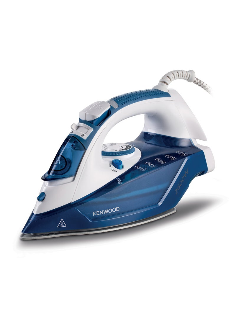 Steam Iron, Ceramic Plate, Auto Shut Off, 140G Steam Shot, Anti Drip, Spray Function, 350 ml 2600 W STP75.000WB Blue