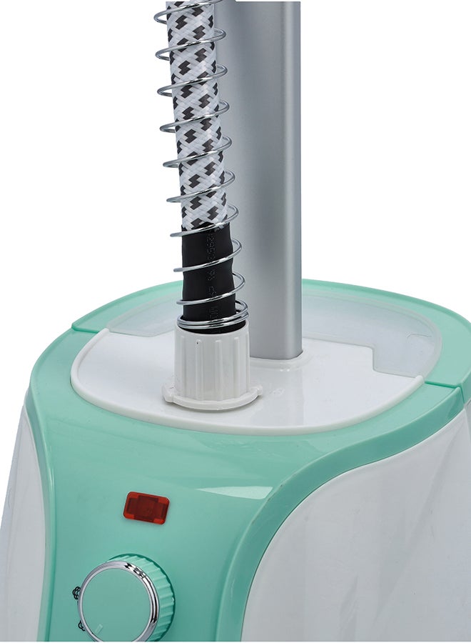 Garment Steamer -  Portable 2 Steam Levels, Overheat & Thermostat Protection, 2L Water Tank, 45s Preheat Time, High Quality Adjustable Poles, Water level Protection 2 L 1800 W GGS9695 White/Green