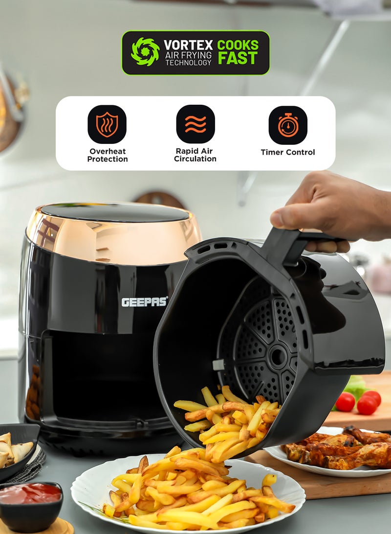 Digital Non Stick Air Fryer 3.5 L  Overheat Protection Sensor Touch Panel 1-60 Minutes Timer 3.5 L 1400 W GAF37501 Black/Silver