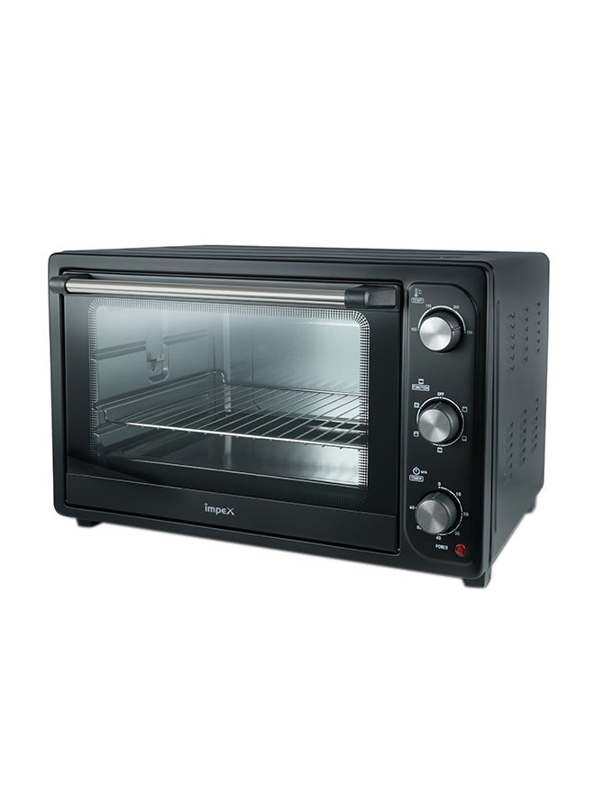 45-Liter Electric Oven , Adjustable Temperature (100-250°C), 60-Minute Timer, 6 Heating Stages, High-Efficiency SS Heating Coil x 4, Rotisserie Function, Indicator Light, Long Life Heating Elemen 45 L 1800 W OV 2902 Black/Silver