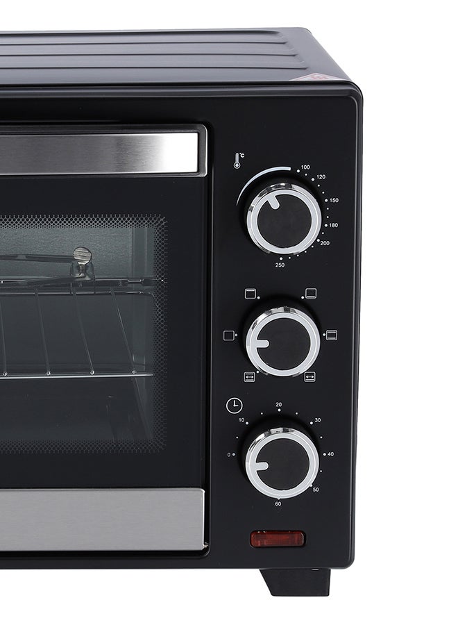 Electric Oven With Rotisserie Function/Perfect For Grilling, Toasting And Roasting/6 Stages Heating And Temperature 100-250-Degrees Celsius/60 Minute Timer 24 L 1600 W OMO2277G Black