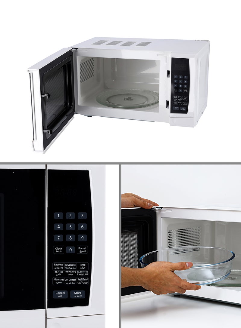 Digital Microwave Oven with Adjustable temperature and Timer function Reheating and Defrost function  Child lock  Digital controls 20 L 1200 W GMO1895-20LD White