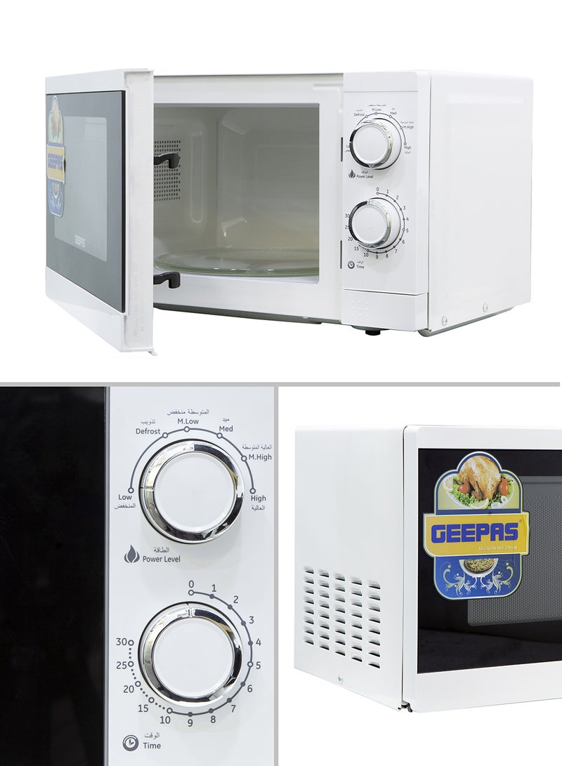 Microwaves Oven 20L, Re-Heating and Fast Defrosting | Adjustable Temperature & Timer Function 20 L 1200 W GMO1894-20LN White