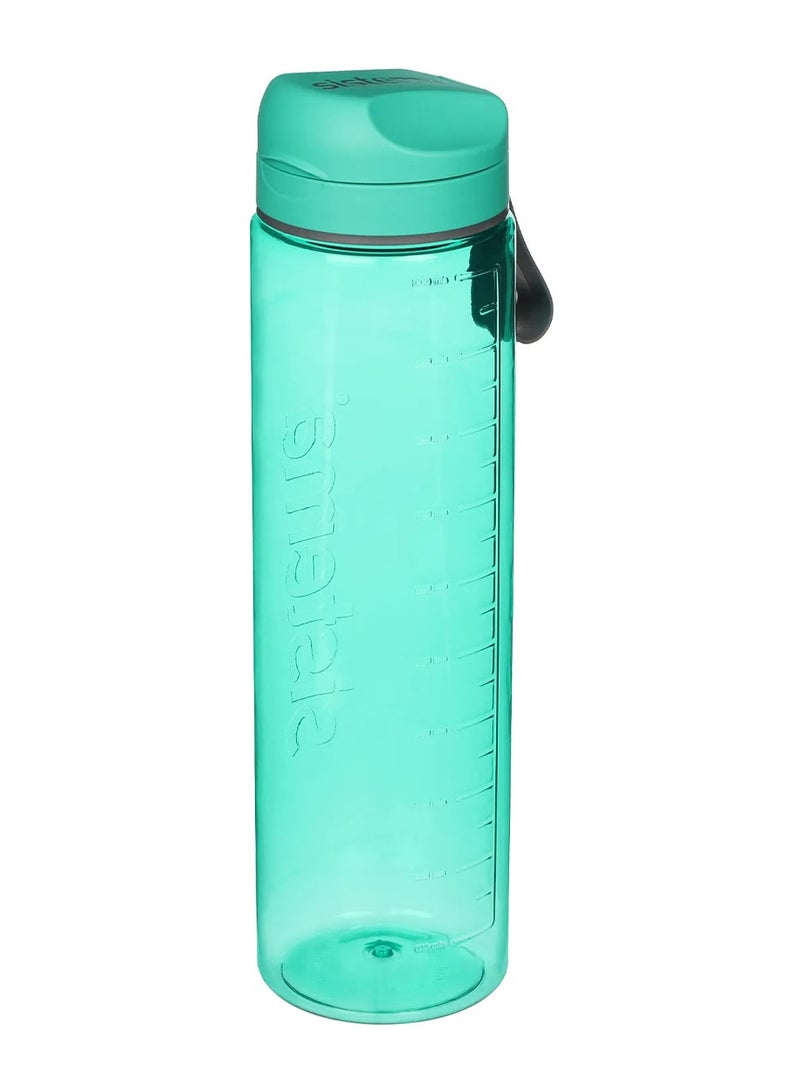 Sistema 1 Liter Tritan Bottle, sleek design made of high-quality plastic has easy opener with wide mouth sipper, leak proof & impact resistant, BPA Free. Green