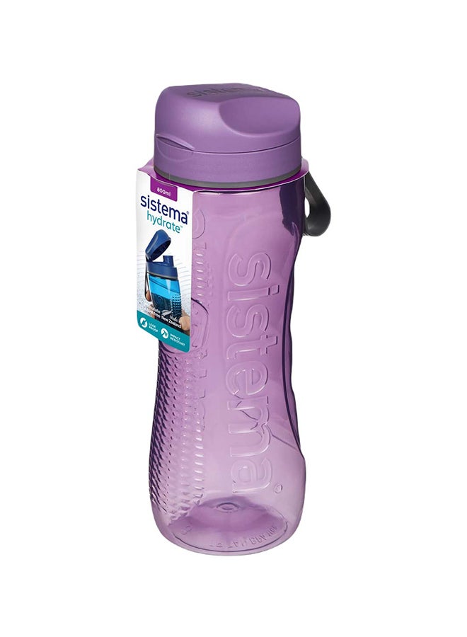 Sistema Tritan Active Water Bottle 800ML Purple : Hydration - Leak-proof - Portable - Sports Bottle - BPA-free Purple