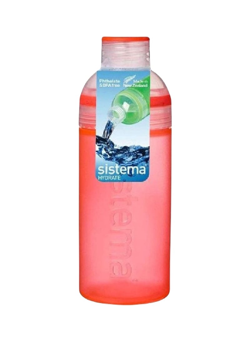 Sistema 700ML Trio Bottle, Portable with screw top Lid. Freezer, Dishwasher & Microwave safe without Lid and BPA Free. Orange