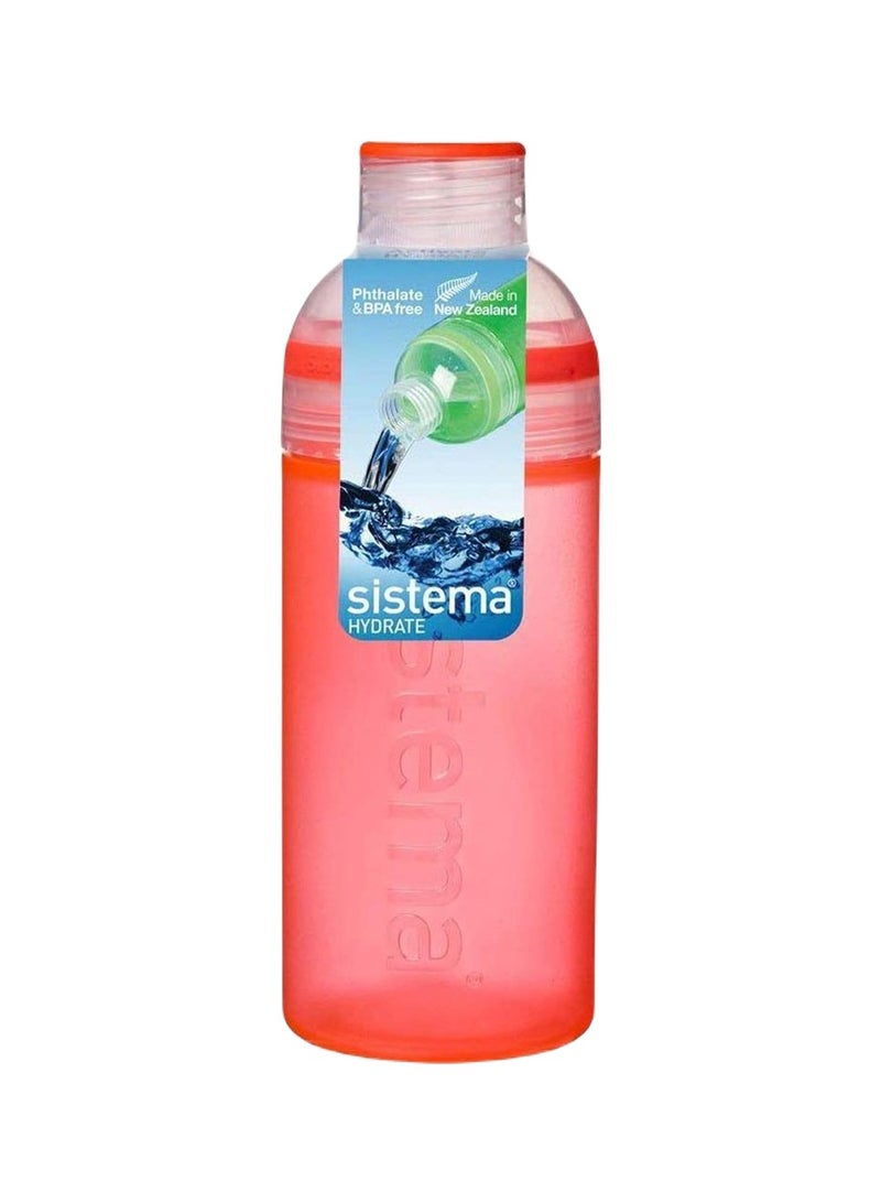 Sistema 580ML Trio Bottle, Portable with screw top Lid. Freezer, Dishwasher & Microwave safe without Lid and BPA Free. Orange