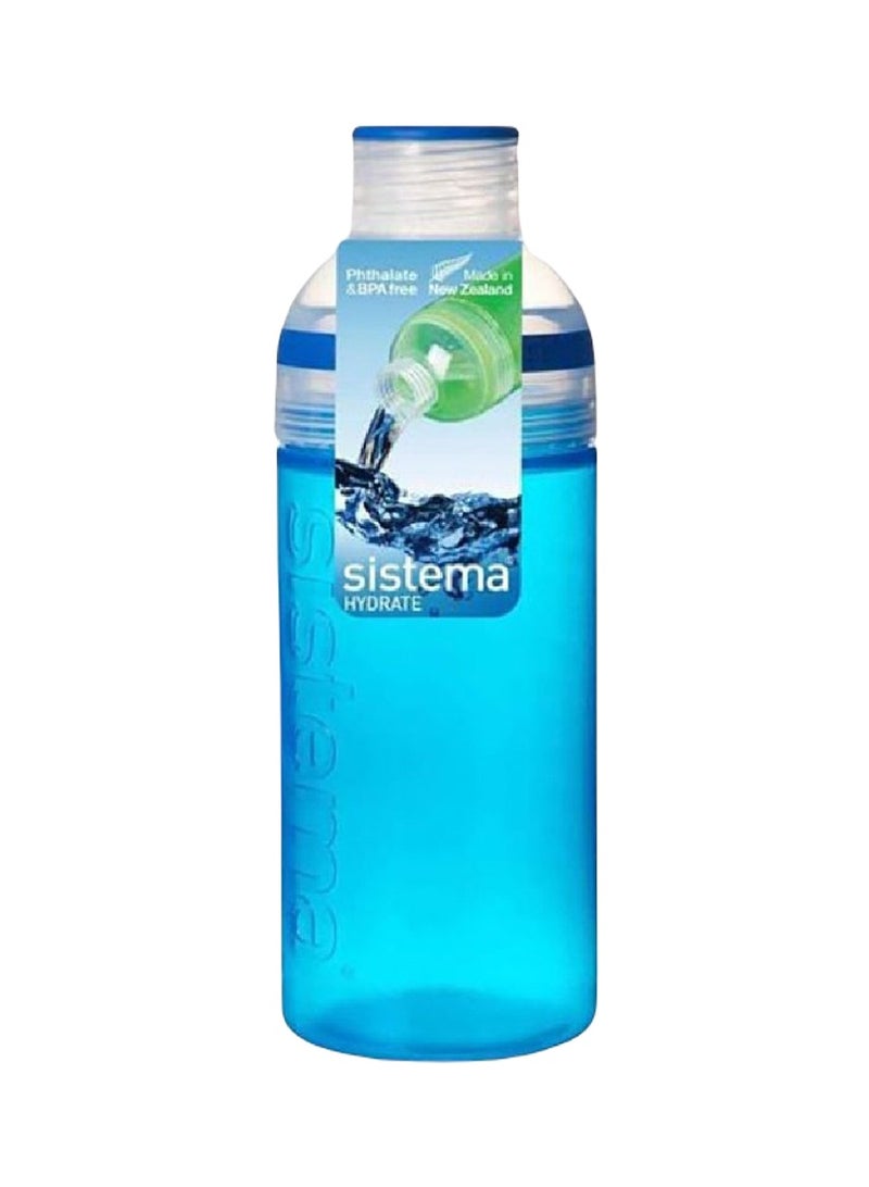 Sistema 580ML Trio Bottle, Portable with screw top Lid. Freezer, Dishwasher & Microwave safe without Lid and BPA Free. Sky Blue