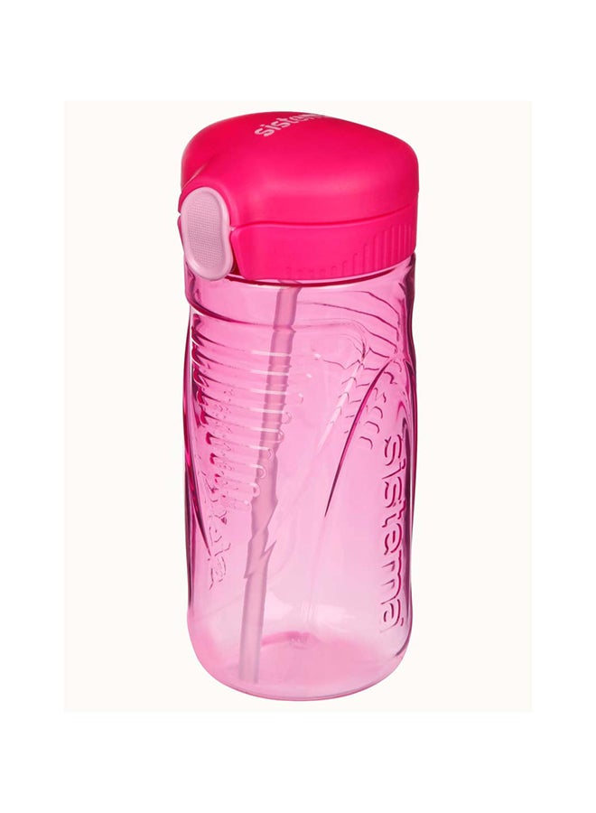 Sistema 520ml Tritan Quick Flip Water Bottle Pink : Hydration - Leak-proof - Portable - Sports Bottle - BPA-free Pink