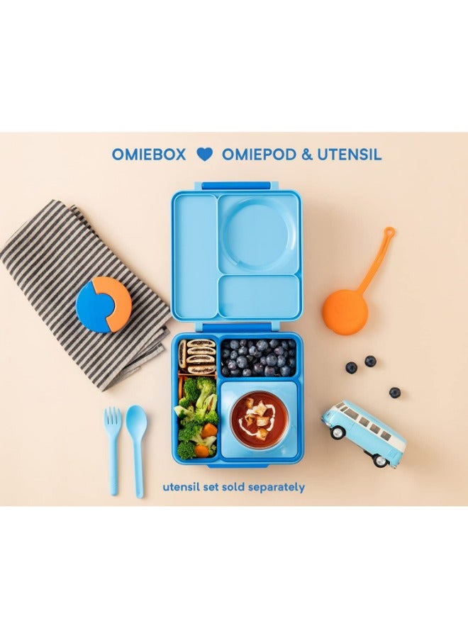 OmieBox Kids Bento Box with Insulated Thermos-Blue Sky