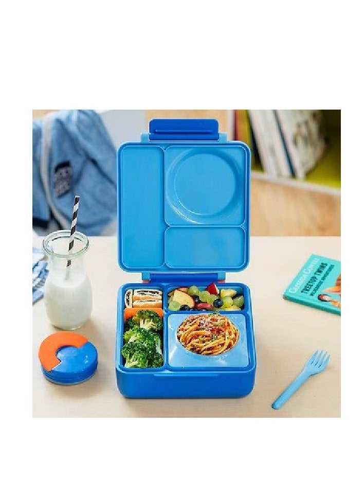 OmieBox Kids Bento Box with Insulated Thermos-Blue Sky