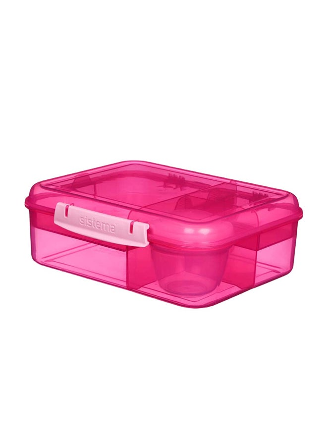 Sistema Bento Lunch Box 1.65L, Meal Container - Leak-proof - Portable - BPA-free Pink