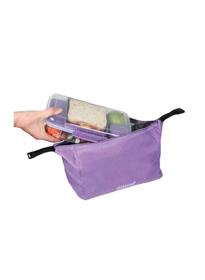 Sistema Lunch Bag Lilac : Insulated - Portable and Convenient - Fashionable - Versatile Lilac