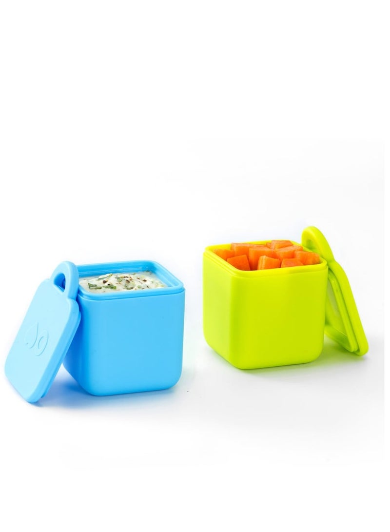 Omie Dip Containers, Set of 2-Blue and Lime