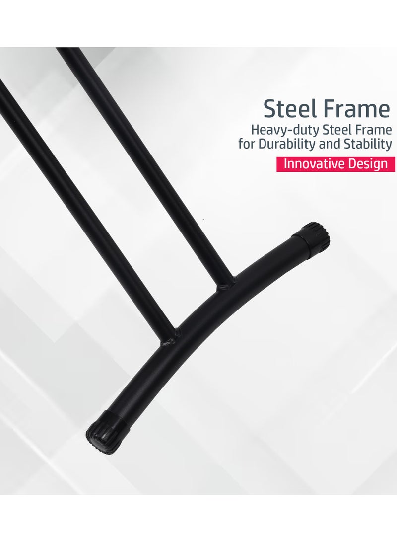 Delcasa Ironing Board Ironing table with Cotton Cover, 8mm Pad, DC1979 Steel Frame Iron Board with Cover Pad Home Laundry Room Or Dorm Use Adjustable Height