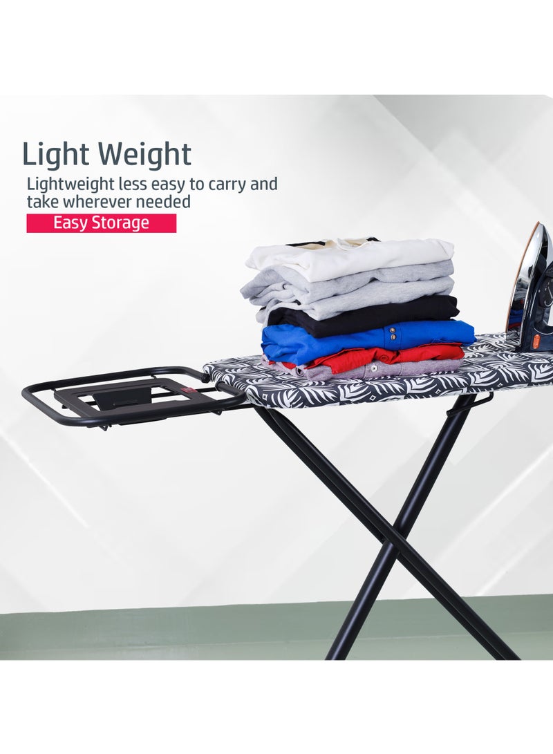 Delcasa Ironing Board Ironing table with Cotton Cover, 8mm Pad, DC1979 Steel Frame Iron Board with Cover Pad Home Laundry Room Or Dorm Use Adjustable Height