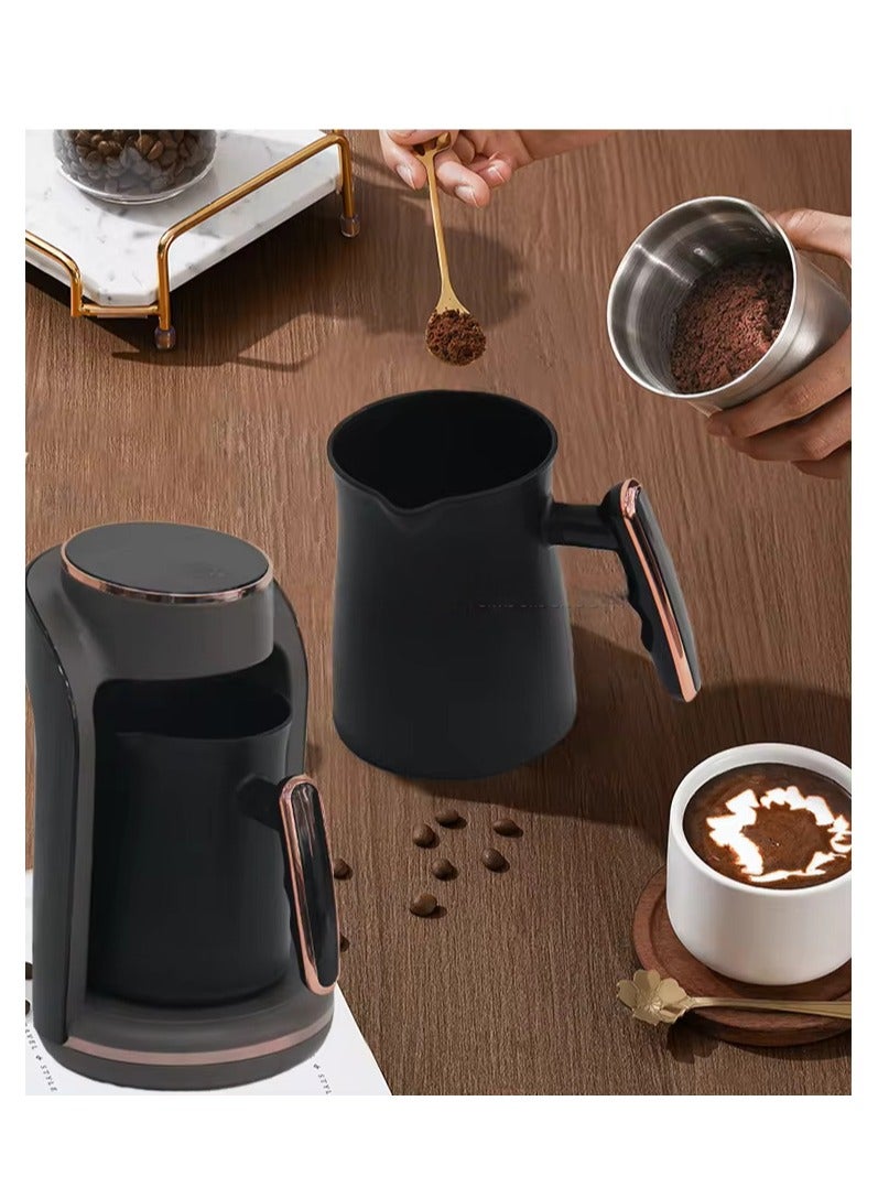 70-800ml Automatic Turkish Coffee Machine 1 to 4 Cup Cordless Electric Coffee Maker Greek Turkish Coffee Pot Espresso Machine