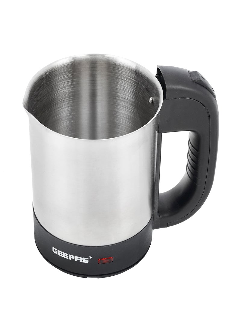 Stainless Steel Travel Electric Kettle with Boil Dry Protection and Automatic Cut-Off 0.5 L 1100 W GK175 Silver/Black