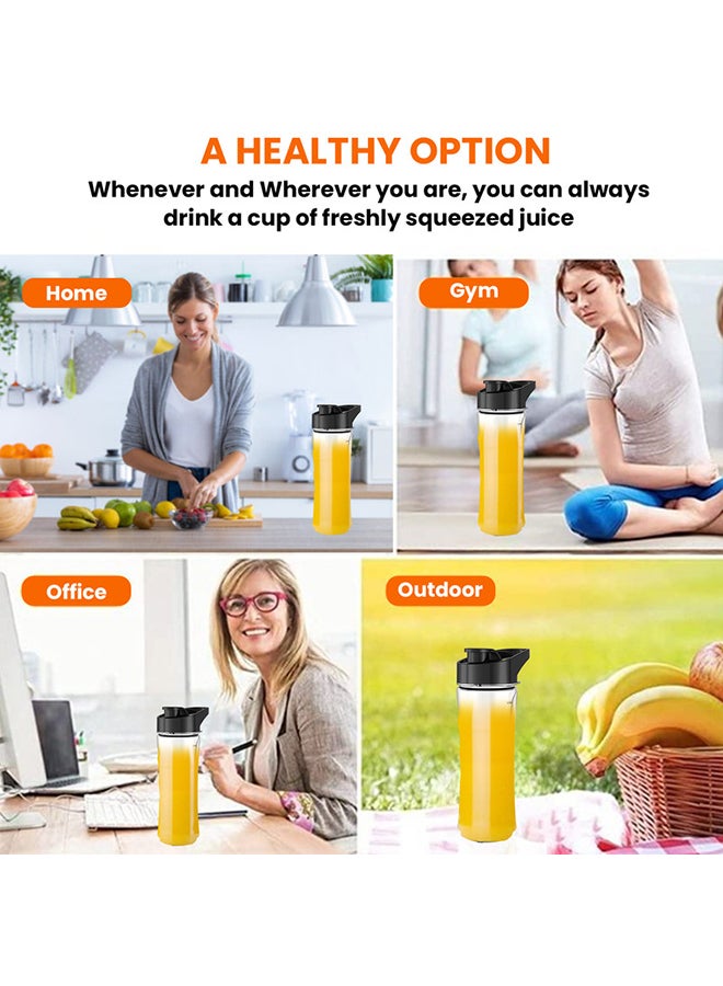 Portable Sports Blender – One-Touch Button Smoothie Maker with 570ML BPA-Free Sports Bottle with Travel Lid | Stainless Steel Housing with LED Power Light 570 ml 500 W SB-184 Black/Silver/Clear 570 ml 500 W SB-184 Black/Silver/Clear