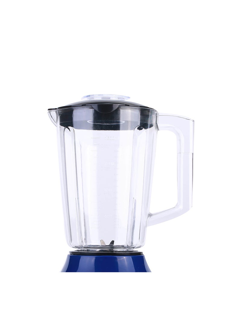 2 in 1 Blender – Powerful Motor with 2 Speed Setting and Pulse | Transparent and Unbreakable Jars with Stainless Steel Blade | Perfect for making Smoothies, Milkshakes, Grinding Beans, Coconut, etc 1.5 L 500 W SB-161N Blue