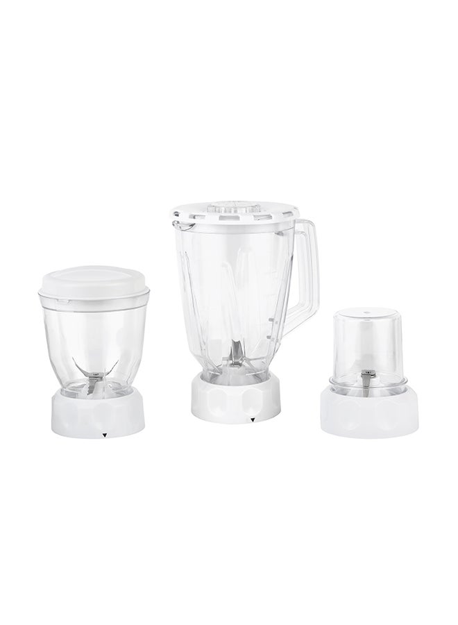 Multi Functional 3 In 1 Blender, With 1.5 Litre Jar Capacity, Stainless Steel Blade & Housing, Overheat Protection, Multi Functional Design For Blending, Grinding & Mincing, 2 Speed Function 1.5 L 600 W OMSB2054 White