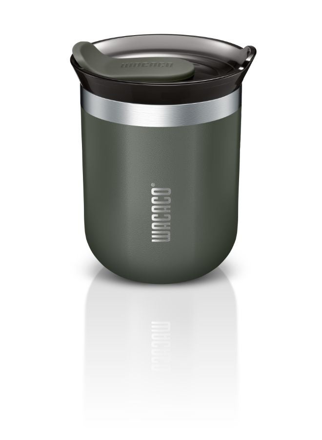 Octaroma CLASSICO Vacuum Insulated Mug (180ml) - Double Wall Stainless Steel Coffee Travel Tumbler w/ Leakproof Drinking Lid, Reusable, Washable, BPA-Free, Hot & Cold - Grey