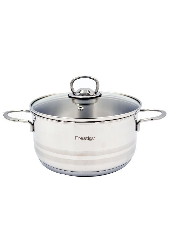 Prestige Infinity 20Cm Cov Casserole Silver 20Cmcm