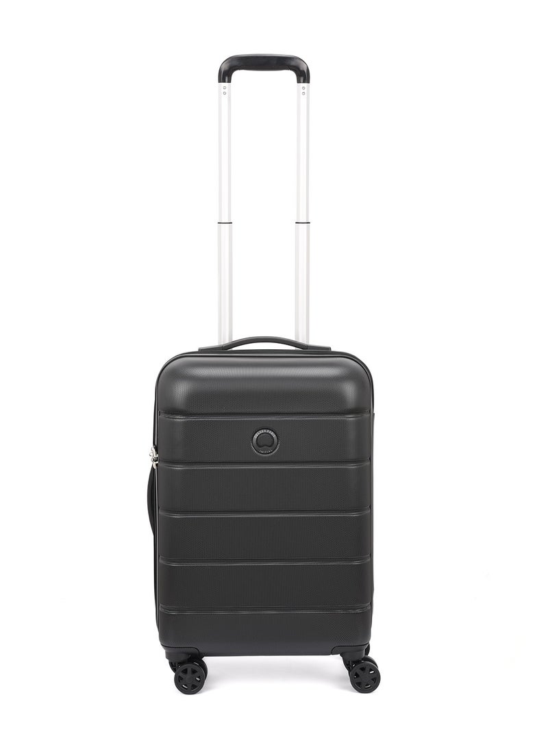 Delsey Lagos 3Piece SET 55+66+76cm Hardcase 4 Double Wheel Cabin & Check-In Luggage Trolley Black