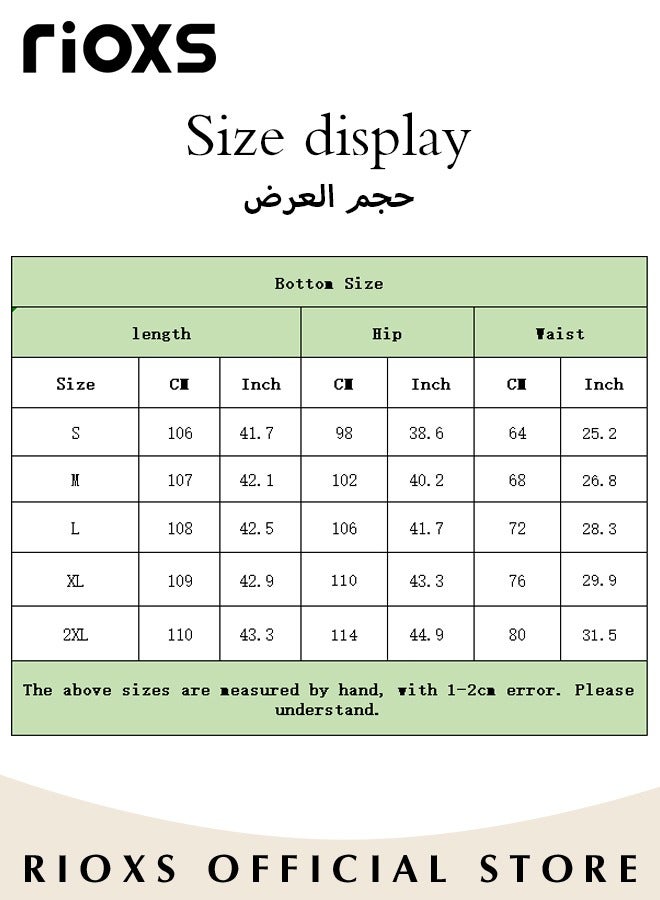 Wide Leg Ruffle Pants For Women Girls Casual Loose High Waist Tie-Knot Trousers With Pockets Woman's Summer Flowy Pants